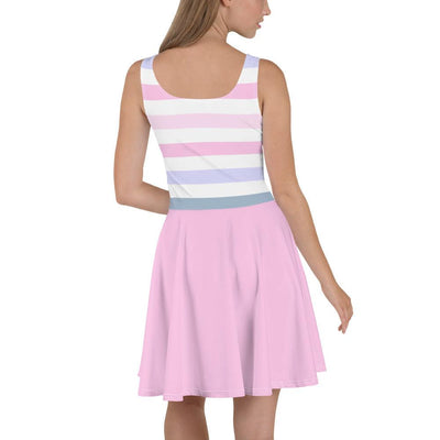 Dress - Blue and Pink Stripe with pink skirt - Rozlar