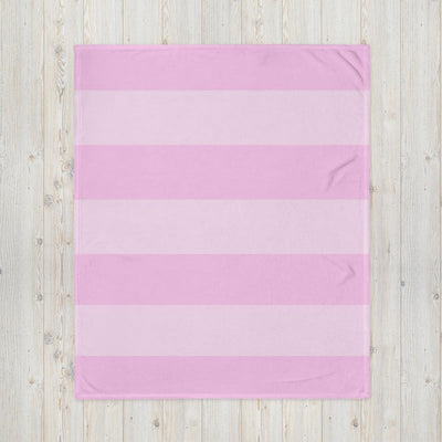 Throw Blanket - Light and dark pink stripe pattern - Rozlar