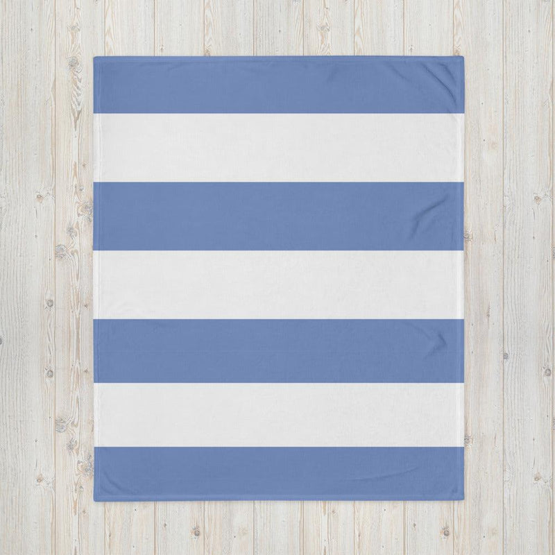 Throw Blanket - Blue and White Stripe pattern - Rozlar