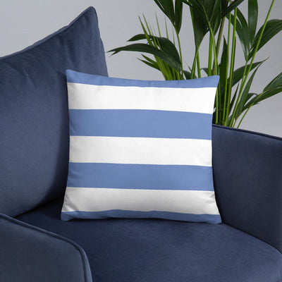 Throw Pillow - Blue And White Stripe Pattern - Rozlar
