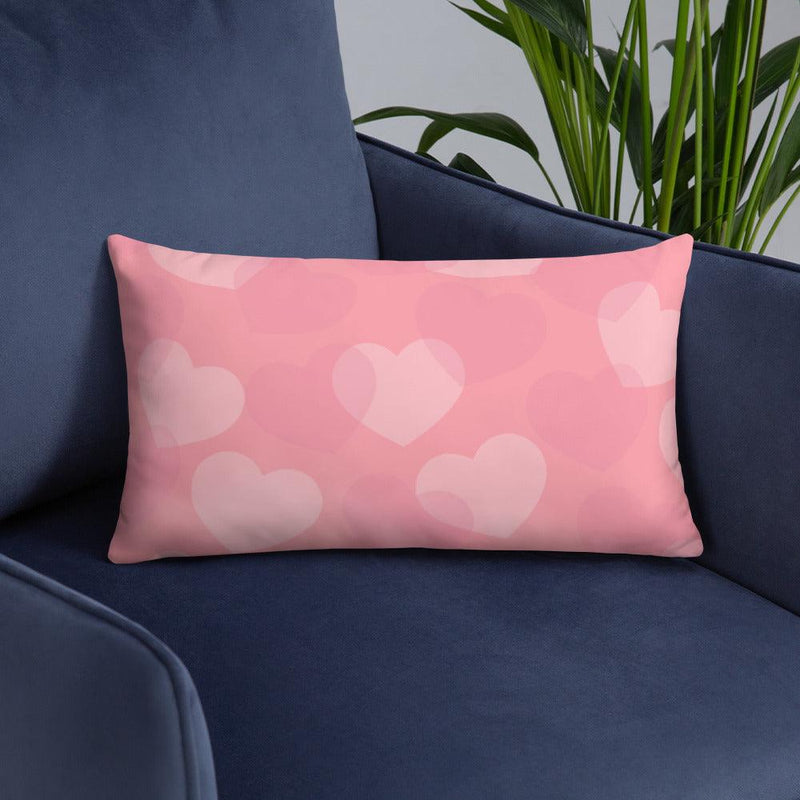 Throw Pillow - Pink Hearts - Rozlar