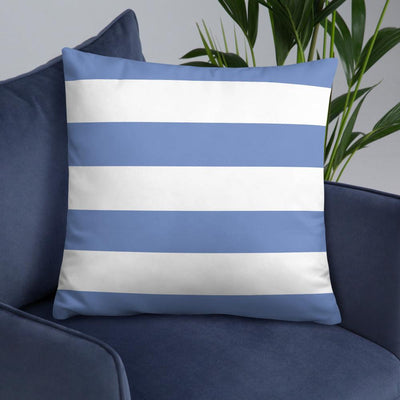 Throw Pillow - Blue And White Stripe Pattern - Rozlar
