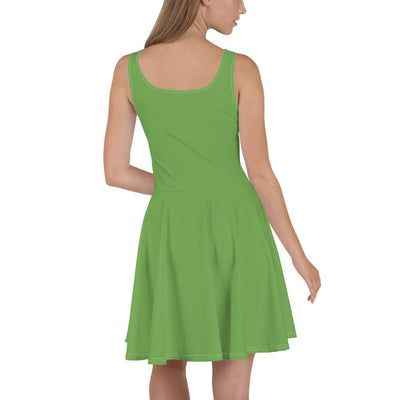 Dress - Leaf Green with a flowing skirt - Rozlar