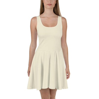 Skater Dress - Stone color with a flowing skirt - Rozlar