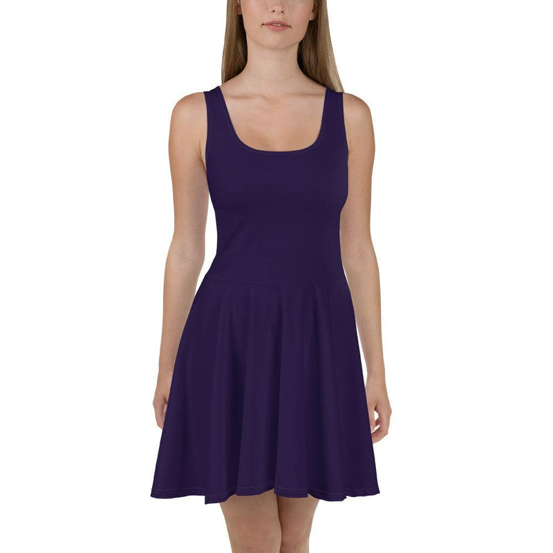 Dress - Navy blue with a flowing skirt - Rozlar