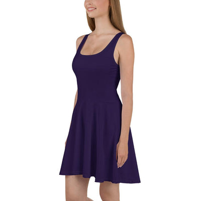 Dress - Navy blue with a flowing skirt - Rozlar