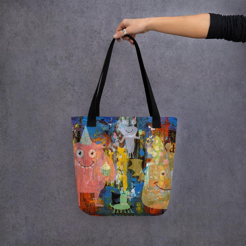 Tote bag - Abstract Gathering with Friends - Rozlar