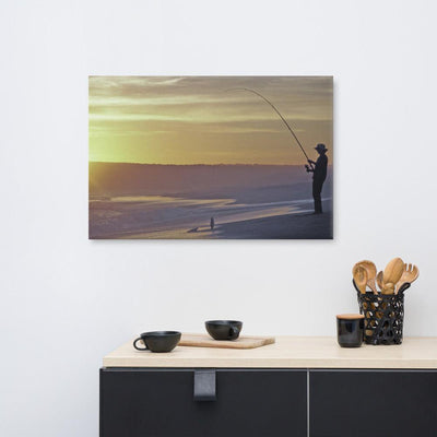 Canvas - Fishing on the Beach - Rozlar
