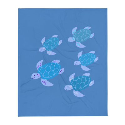 Throw Blanket - A Turtle Family - Rozlar
