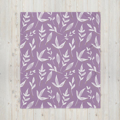 Throw Blanket - Floral Purple pattern - Rozlar