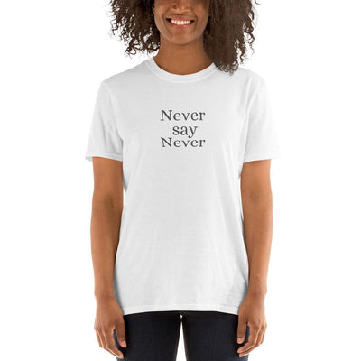 T-Shirt - Never say Never - text in grey - Rozlar