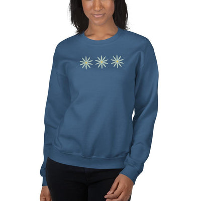 Sweatshirt - Flowers in row light blue - Rozlar