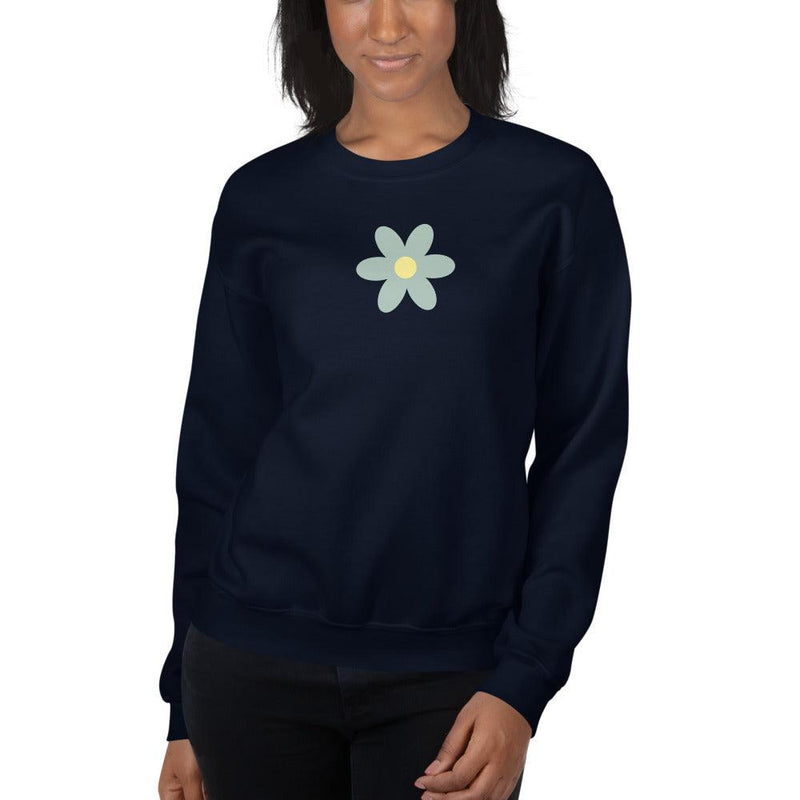 Sweatshirt - Flower in Light Blue - Rozlar