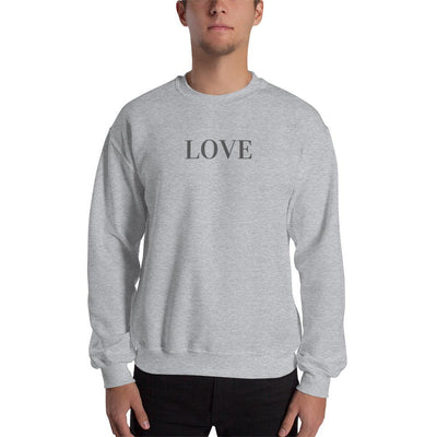 Sweatshirt - LOVE in gray text - Rozlar