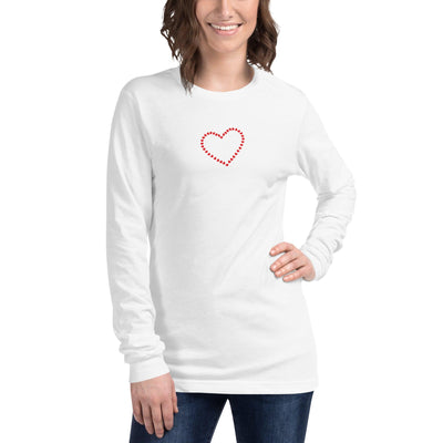 Long Sleeve Tee - Red Heart made of Red Hearts - Rozlar