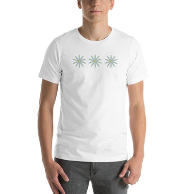 T-shirt - Flowers in a row in light blue - Rozlar