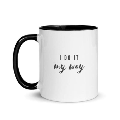 Mug with Color Inside - I do it my way - text in dark grey - Rozlar