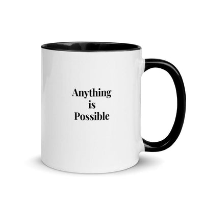 Mug with Color Inside - Anything is Possible in Black - Rozlar
