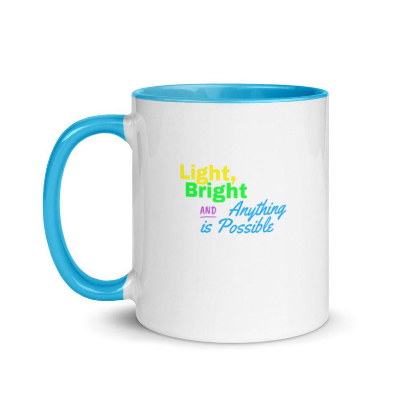 Mug with Color Inside - Light, Bright and Anything is Possible - Rozlar