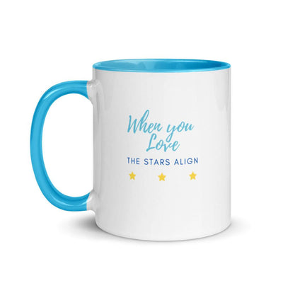 Mug with Color Inside - When you love, the stars align - Rozlar
