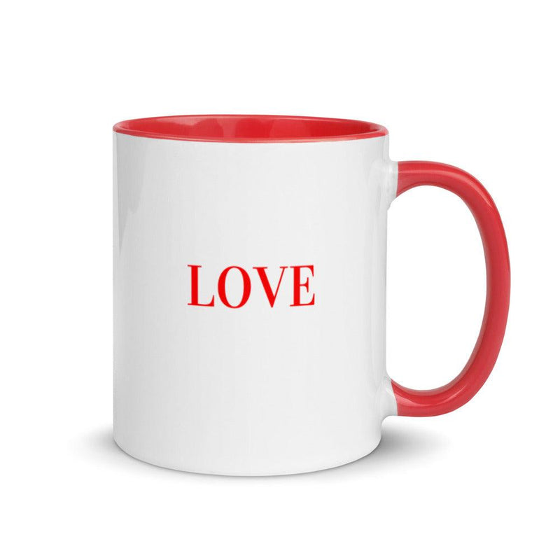 Mug with Color Inside - Love in red - Rozlar