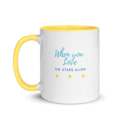 Mug with Color Inside - When you love, the stars align - Rozlar