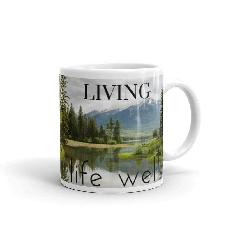 Mug Glossy White - Living life well - Rozlar