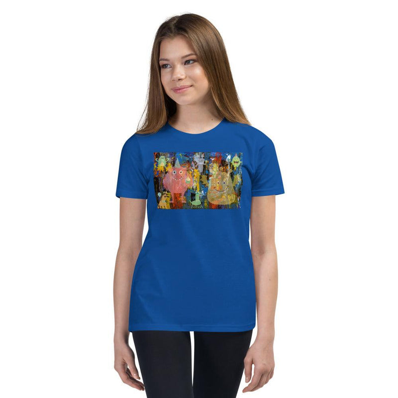 Youth T-Shirt - Abstract Gathering with Friends - Rozlar